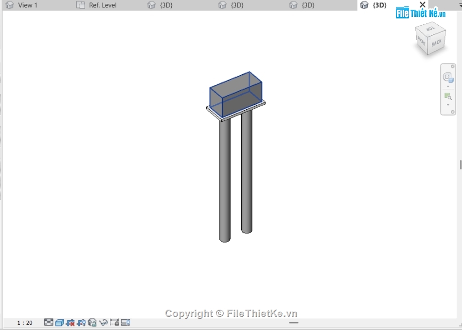 móng cọc,revit,cọc
